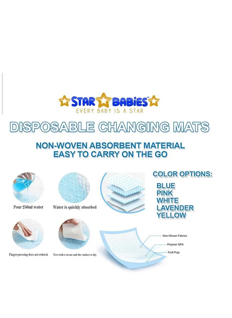 A TO Z A to Z - Disposable Changing Mat size (45cm x 60cm) Large- Premium Quality for Baby Soft Ultra Absorbent Waterproof - Pack of 240-Pink  - Image 3