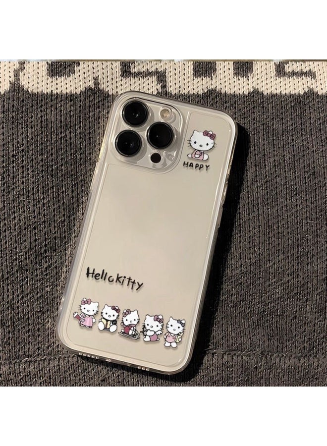 Cute Simple Transparent Hello Kitty Phone Case for iPhone Series - Image 2
