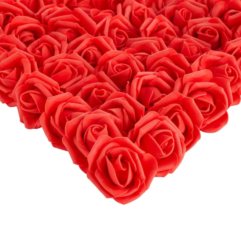 Bright Creations Red Roses Artificial Flowers for Decoration Stemless Fake Foam Rose Heads for Bridal Shower Wedding 2 Inches  Pack of 200 Foam Flowers