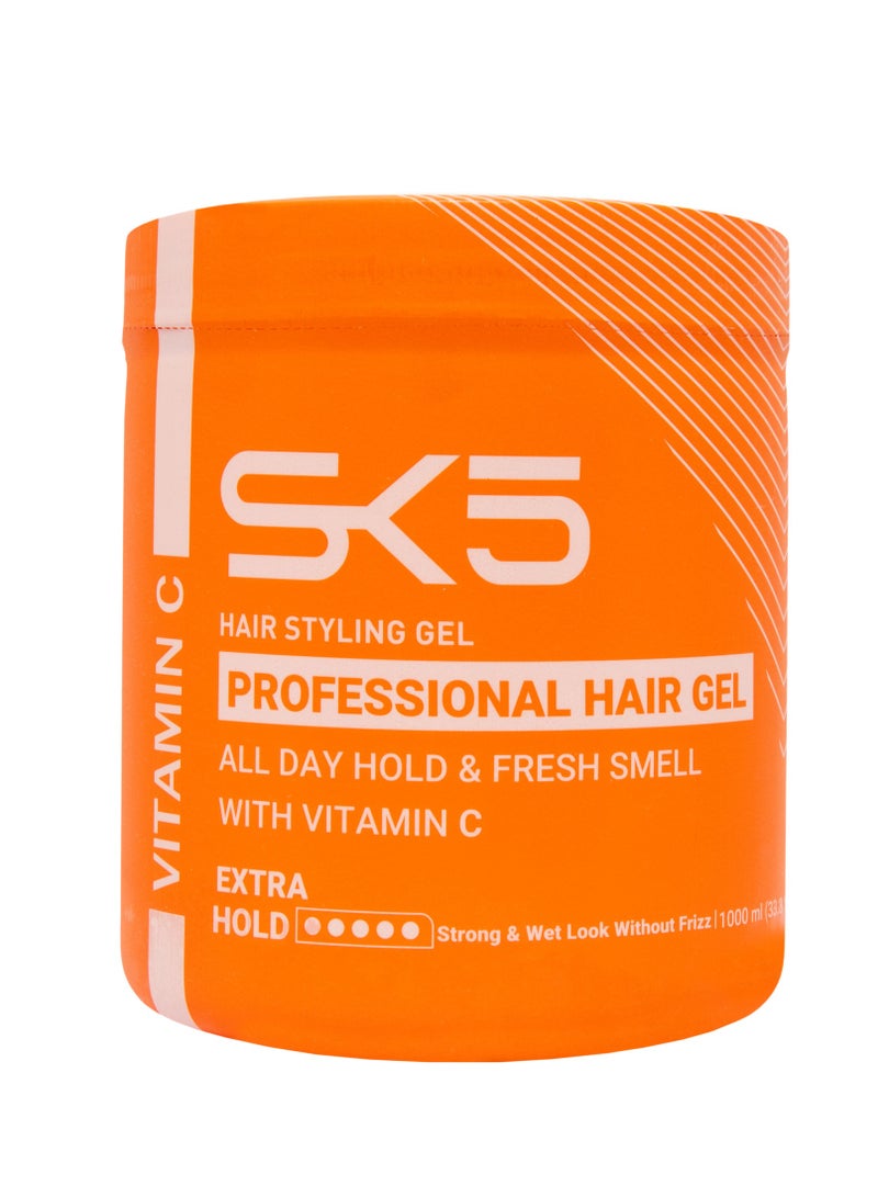 SK5 SK5 Vitamin C Hair Gel 1000ml – All-Day Hold with Vitamin C | Non-Sticky & Clean Finish - Image 1