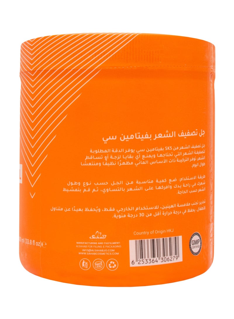 SK5 SK5 Vitamin C Hair Gel 1000ml – All-Day Hold with Vitamin C | Non-Sticky & Clean Finish - Image 4