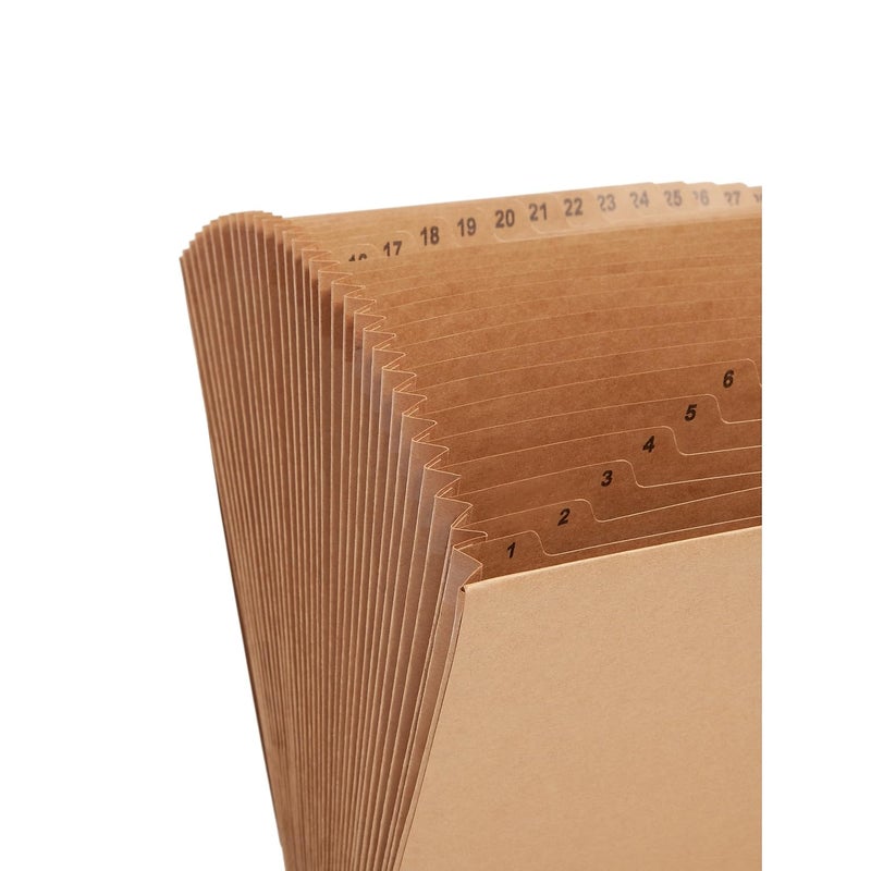 Smead Expanding File with Flap and Cord Closure, 31 Pockets, Daily (1-31), Letter Size, Kraft (70168) (Pack of 1) - Image 5