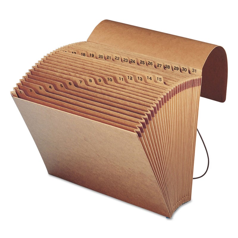 Smead Expanding File with Flap and Cord Closure, 31 Pockets, Daily (1-31), Letter Size, Kraft (70168) (Pack of 1) - Image 4