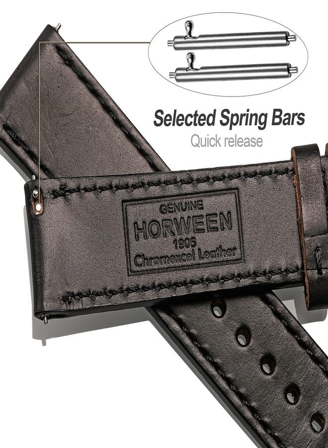 torbollo 20mm Watch Bands for Men, Horween Leather Watch Strap, High-end Quick Release Handmade Watch Strap Soft Vintage Replacement - Image 5