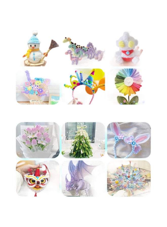 Letrel Lezhe Twist Tie Bouquet, Thickened Macaron Color, Handmade Diy Material Kit, Children'S Christmas Gift - Image 1