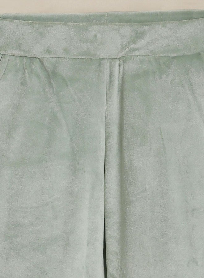 Allen Solly Girl's Regular Pants (AGTFCBTBA58390_Green - Image 3