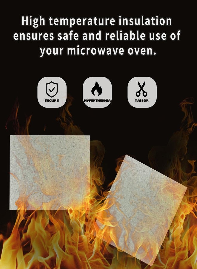 YQBOOM غطاء موجه موجي YQBOOM قطعتان، صفيحة ميكا عالمية لجميع أفران الميكروويف، قابلة للقص حسب المقاس، 150 × 120 مم - Image 4