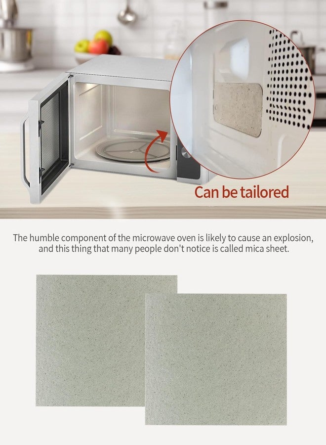 YQBOOM غطاء موجه موجي YQBOOM قطعتان، صفيحة ميكا عالمية لجميع أفران الميكروويف، قابلة للقص حسب المقاس، 150 × 120 مم - Image 5
