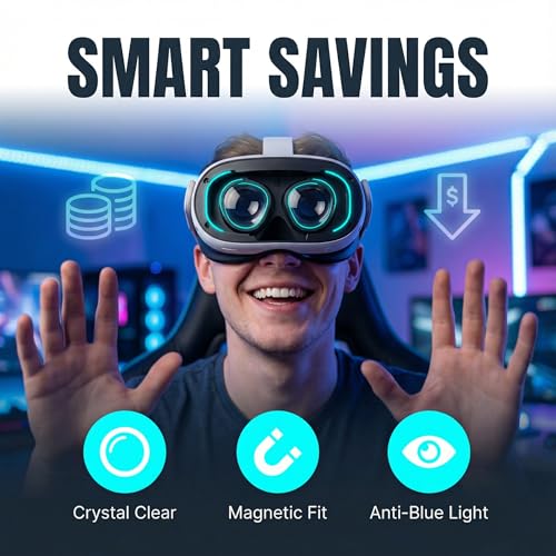 PSI 1 Prescription Lens for Oculus Meta Quest 3 Glasses Inserts Compatible for VR Accessories Anti Blue Light Myopia SPH500L - Image 3
