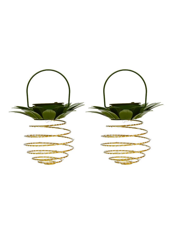 NIBEMINENT 2-Pack Pineapple Shape Solar Garden Light White - Image 1