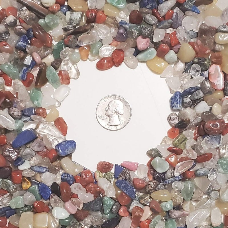 JM Future 11 Pounds/5000 Grams Mixed Natural Stones & Crystal Tumbled Chips Gemstone Crushed Pieces Irregular Shaped Jewelry Making Home Crafts Projects Flower Pot Fish Tank Decoration Gift - Image 3