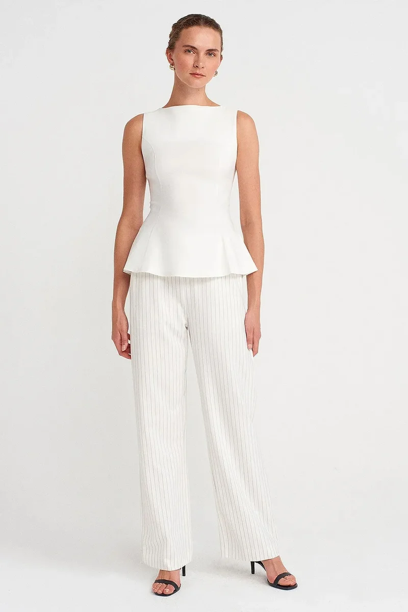 ديلفين DILVIN Fitted Seamless Peplum Top