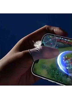 Generic 2 Pairs Gaming Finger Sleeves, Sweatproof Mobile Game Touchscreen Covers for Android/iOS, Includes Metal Storage Box  - Image 5