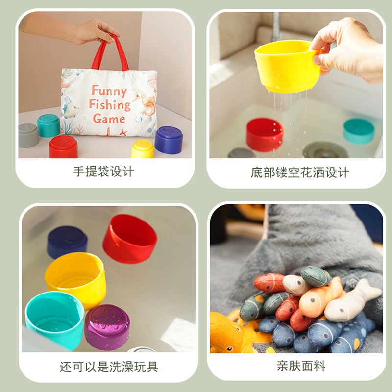 Explosions Infant Montessori Toys Baby Fishing Toys Fabric Crawling Game Mat Three-Dimensional Early Education Enlightenment - Image 5