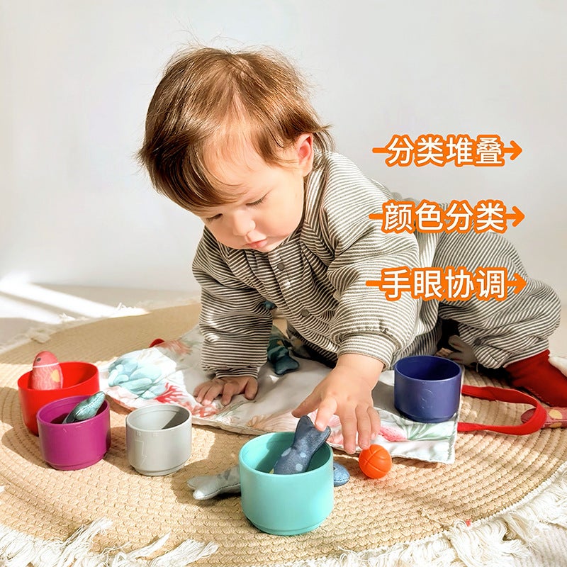Explosions Infant Montessori Toys Baby Fishing Toys Fabric Crawling Game Mat Three-Dimensional Early Education Enlightenment - Image 4