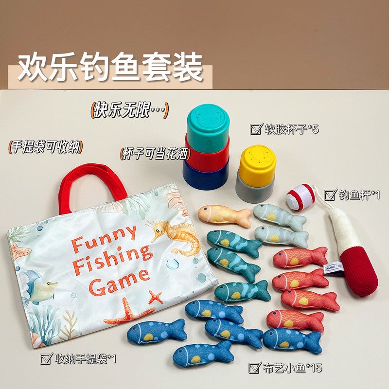 Explosions Infant Montessori Toys Baby Fishing Toys Fabric Crawling Game Mat Three-Dimensional Early Education Enlightenment - Image 2