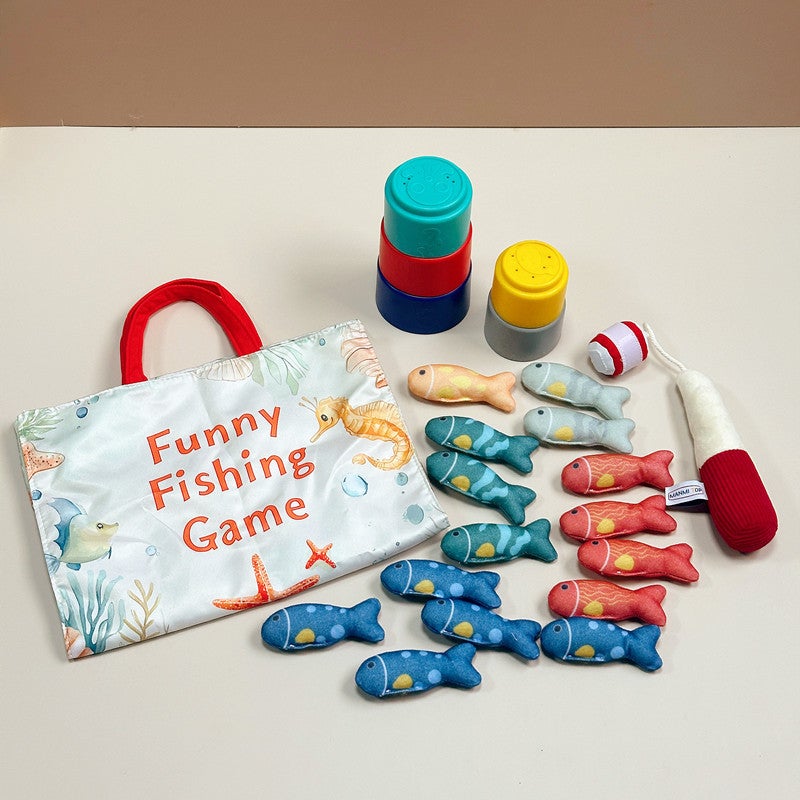 Explosions Infant Montessori Toys Baby Fishing Toys Fabric Crawling Game Mat Three-Dimensional Early Education Enlightenment - Image 1