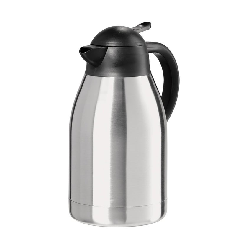 OGGI Catalina 68oz Stainless Steel Thermal Coffee Carafe Double Walled Vacuum Container wPress Button Top Insulated Coffee Carafe Thermos Carafe Coffee Urn Hot Beverage Dispenser 2 Liters