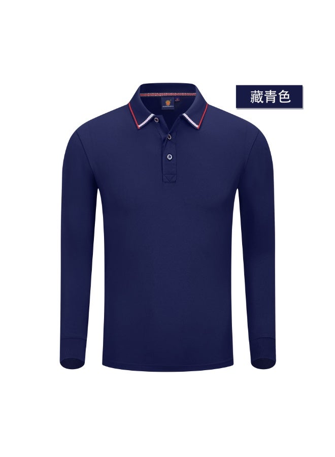 Long Sleeve  Cotton Polo Shirt Collared Work Uniform T-Shirt Corporate Workwear Breathable Men's Fashion  - Image 1