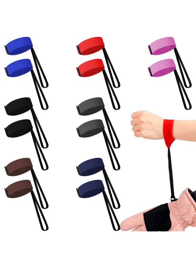 Arrowbash 14 Pcs Sport Glove Strap Glove Leash Wrist Strap Ski Gloves Leash Handcuffs for Hanging Glove Elastic Ski Glove Wrist Strap Ideal for Skiing Snowboarding and Outdoor Activities - Image 1
