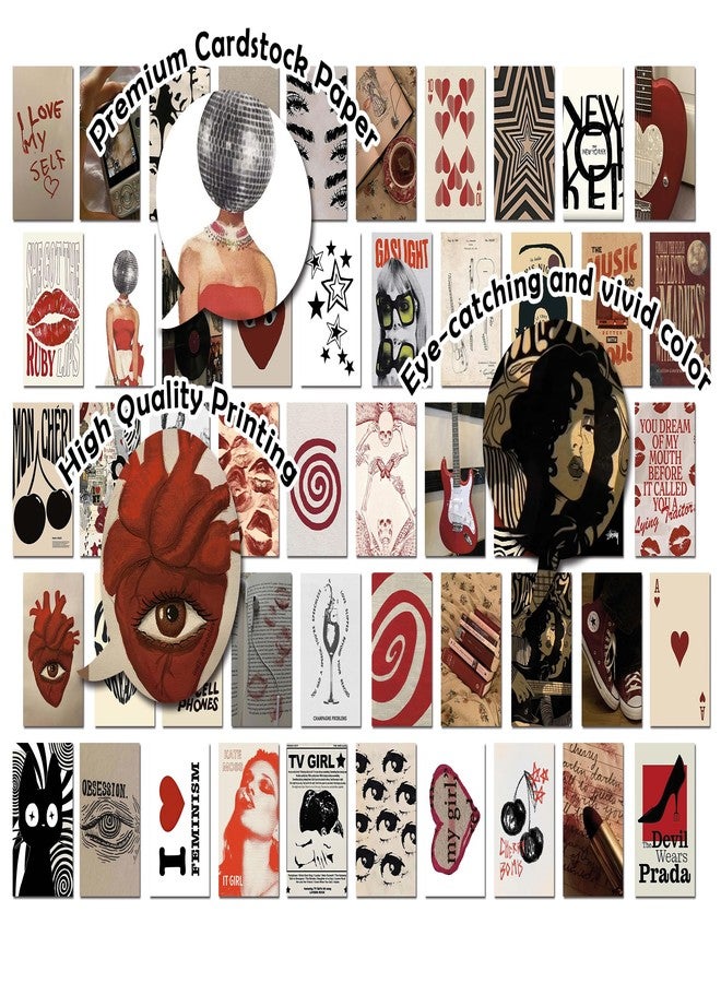 Kizbok Downtown Girl Room Decor Y2K Posters, 50pcs Vintage Downtown Girl Poster Set with Stickers, Retro Y2K Room Decor 4x6 Wall Collage Kit for Teen Girls Bedroom Decor - Image 3
