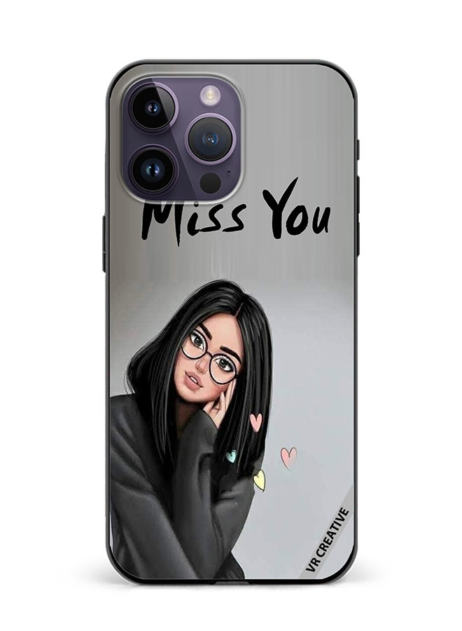 VR CREATIVE Protective Case Cover For Apple iPhone 16 Pro Girl Miss You Design Multicolour - Image 1