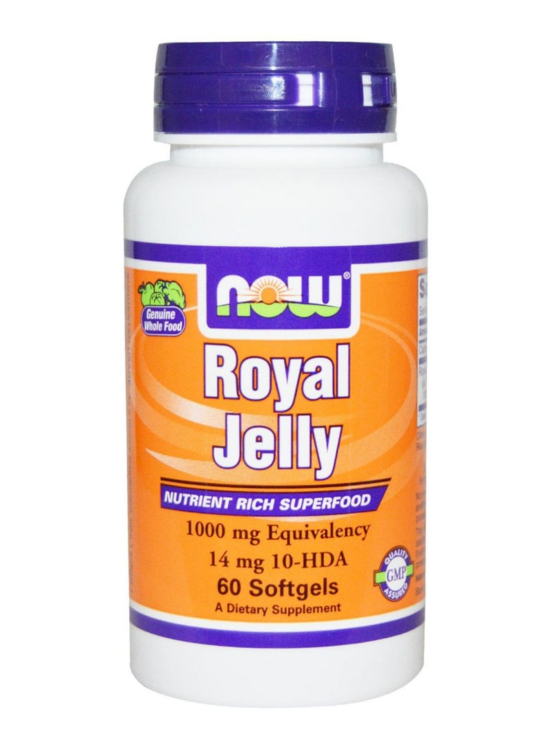 Now Foods Royal Jelly Dietary Supplement - 60 Softgels - Image 1