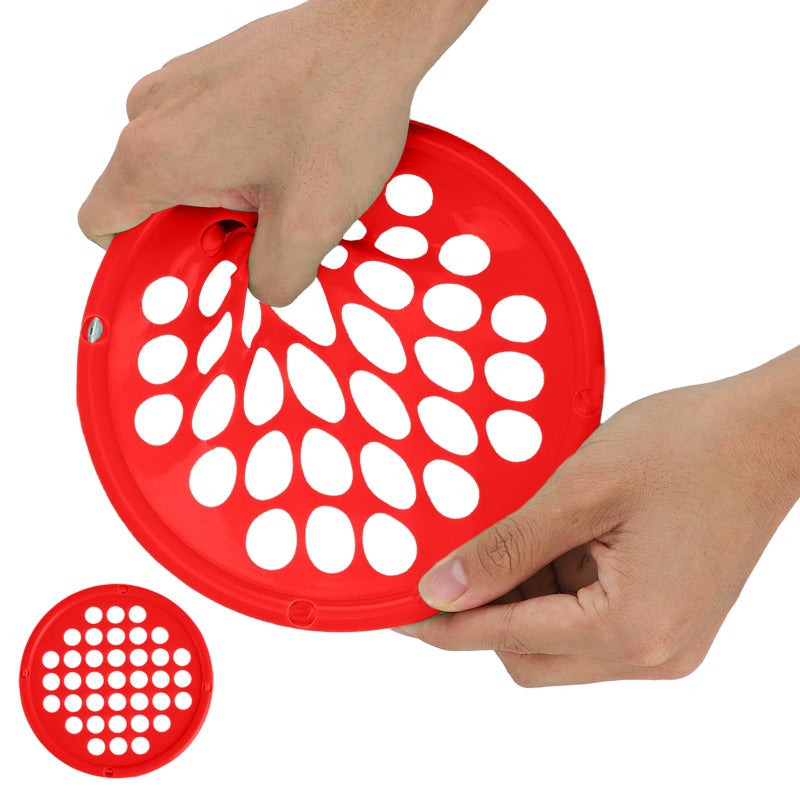 ZHIAMZ Hand Exercise Webs for Physical Therapy, Hand Grip Strengthener, Finger Exerciser, Portable Size, Latex Free, 7" Diameter (Medium-Red) - Image 1