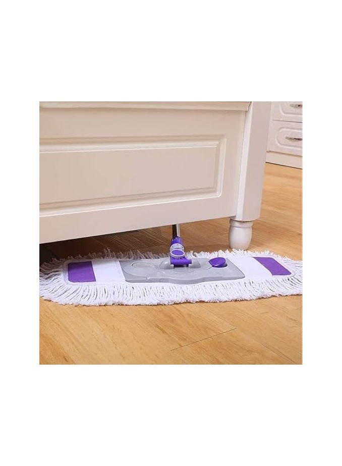 Durable, large microfiber broom with extendable and adjustable telescopic handle for cleaning wet or dry floors - 53 cm width - Image 2