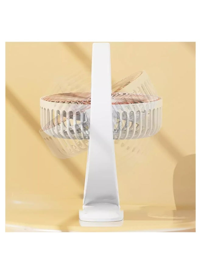 Microplus مروحة مكتب صغيرة USB، هواء قوي، مروحة شخصية صامتة للغاية مع ميل 180° قابلة للطي، للاستخدام في المكتب، سطح المكتب، غرفة النوم بيضاء MP-722 - Image 5