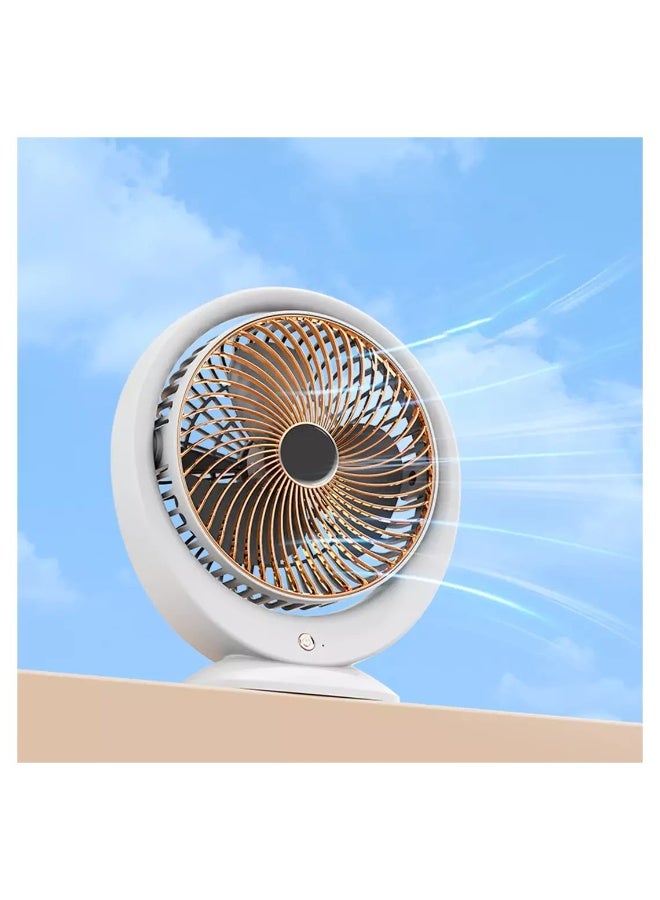 Microplus مروحة مكتب صغيرة USB، هواء قوي، مروحة شخصية صامتة للغاية مع ميل 180° قابلة للطي، للاستخدام في المكتب، سطح المكتب، غرفة النوم بيضاء MP-722 - Image 4