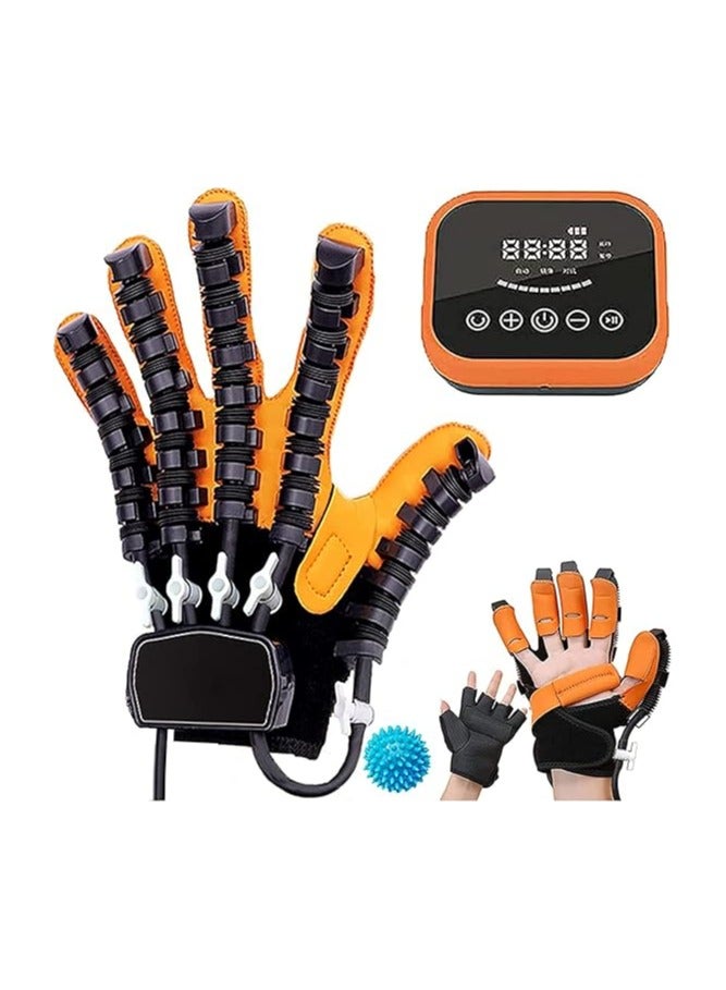 Rehabilitation Robot Gloves,Finger Training & Rehab Orthosis Stroke Hand Splint Assistive Gloves for Hand Dysfunction Patients Exercise Finger Joint Long-Term Relief(Color:Left Hand,Size:L) - Image 1