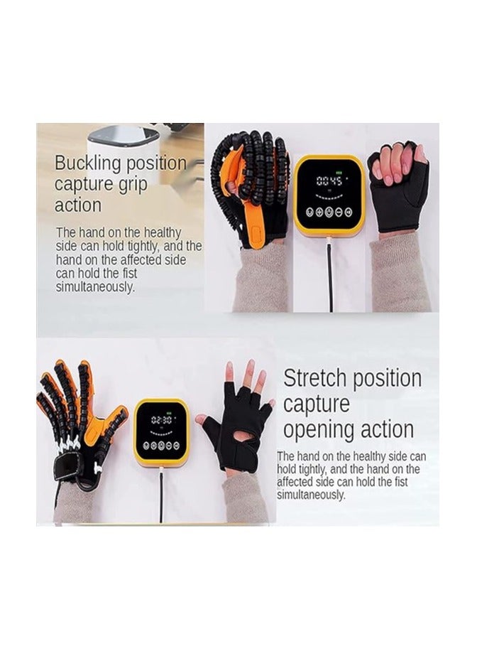 Rehabilitation Robot Gloves,Finger Training & Rehab Orthosis Stroke Hand Splint Assistive Gloves for Hand Dysfunction Patients Exercise Finger Joint Long-Term Relief(Color:Left Hand,Size:L) - Image 3