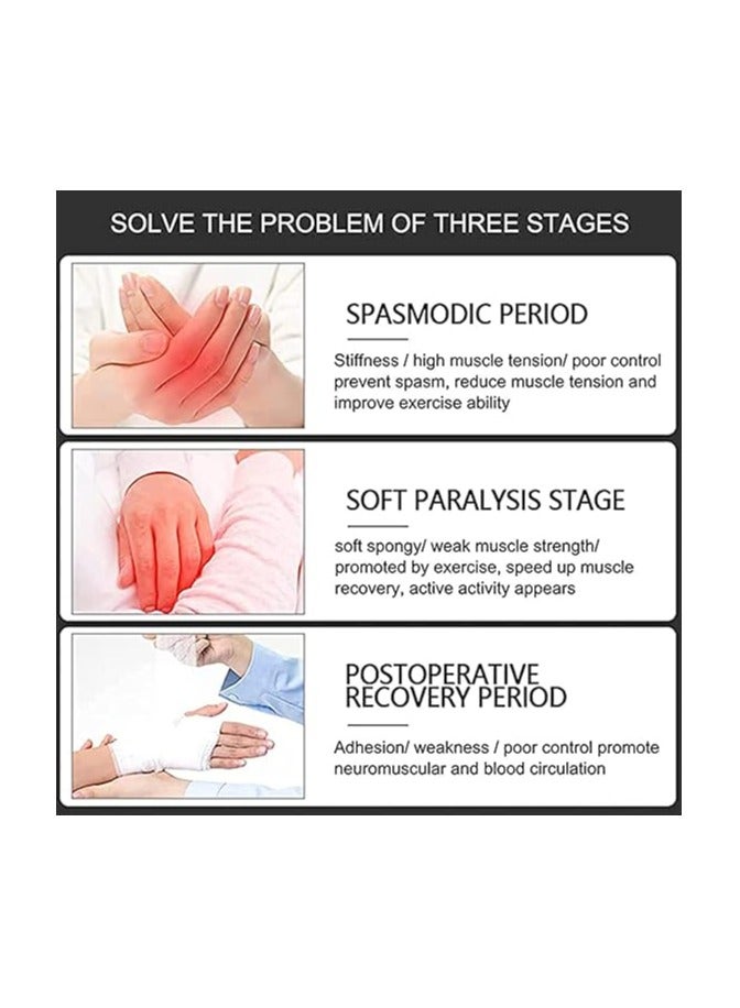Rehabilitation Robot Gloves,Finger Training & Rehab Orthosis Stroke Hand Splint Assistive Gloves for Hand Dysfunction Patients Exercise Finger Joint Long-Term Relief(Color:Left Hand,Size:L) - Image 4