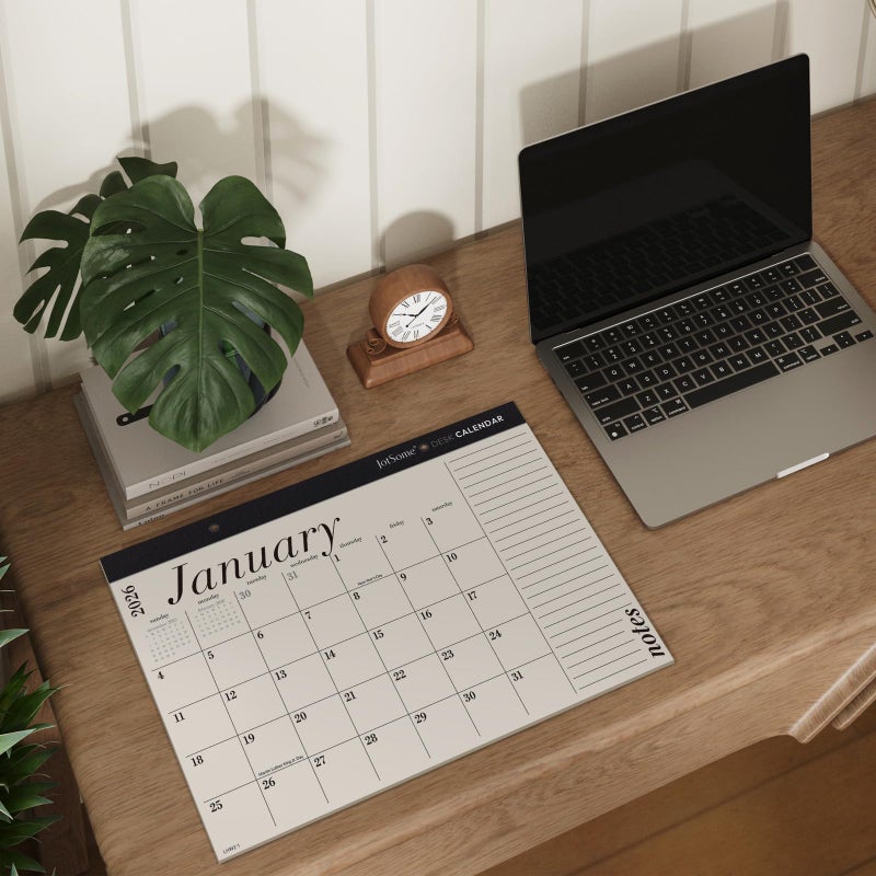 Jotsome Desk Calendar 2026-2027, 18-Month Calendar 17"x12" from January 2026 to June 2027, Desktop Calendar with Large Day Block, for Home, Office, Minimalist - Image 2