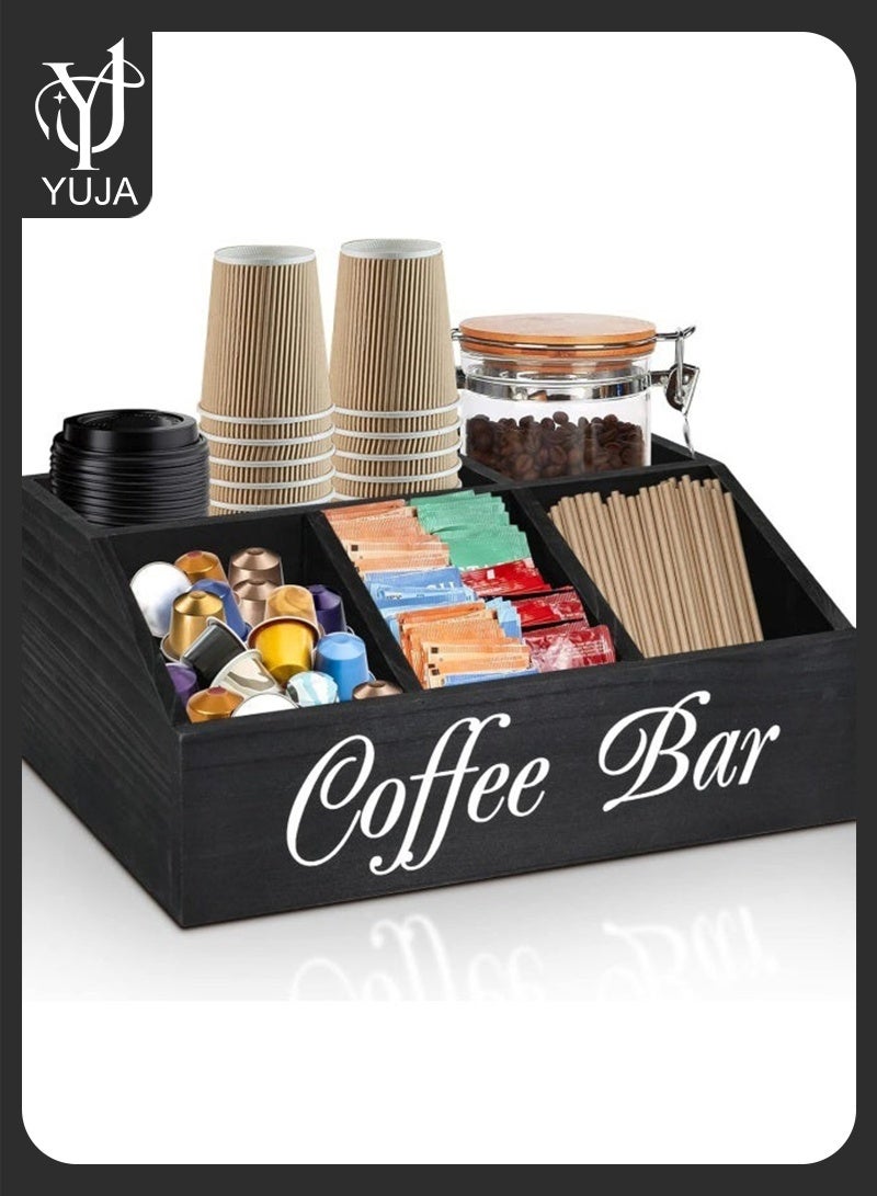 يوجا علب مكاتب الاستقبال، وسلال أكياس القهوة الخشبية، وصفائف التوابل، وصفائف الشاي، وقطع غيار زخرفة طاولة القهوة - Image 1
