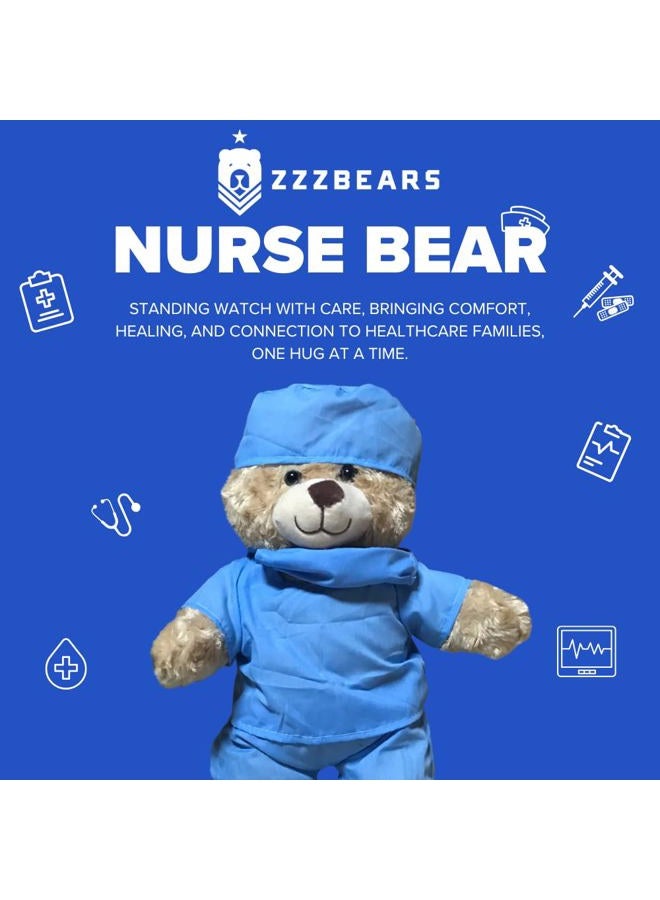 ZZZ Bears Doctor & Nurse Teddy Bear Plush Toy to Protect and Cuddle at Bedtime (Nurse) - Image 2