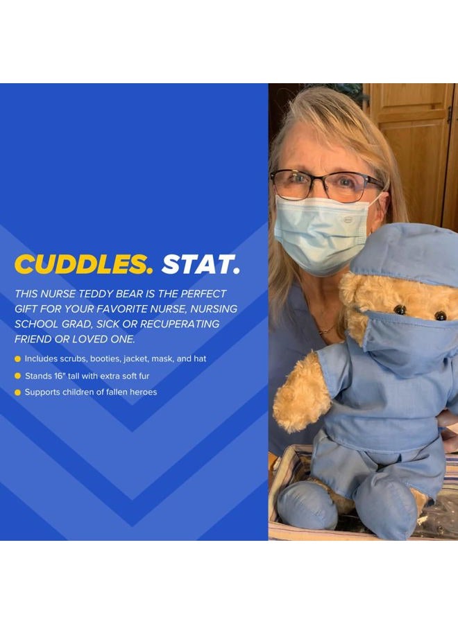 ZZZ Bears Doctor & Nurse Teddy Bear Plush Toy to Protect and Cuddle at Bedtime (Nurse) - Image 3