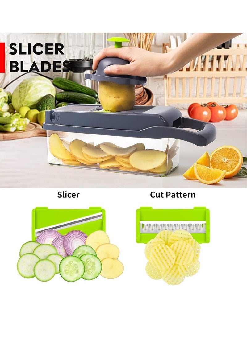 Raxoom Vegetable Chopper, Pro Onion Chopper, Multifunctional 13 in 1 Food Chopper, Kitchen Vegetable Slicer Dicer Cutter, - Image 4