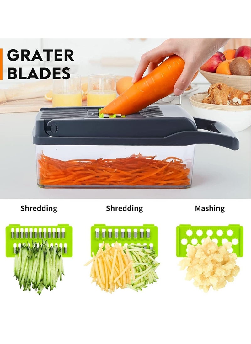 Raxoom Vegetable Chopper, Pro Onion Chopper, Multifunctional 13 in 1 Food Chopper, Kitchen Vegetable Slicer Dicer Cutter, - Image 3