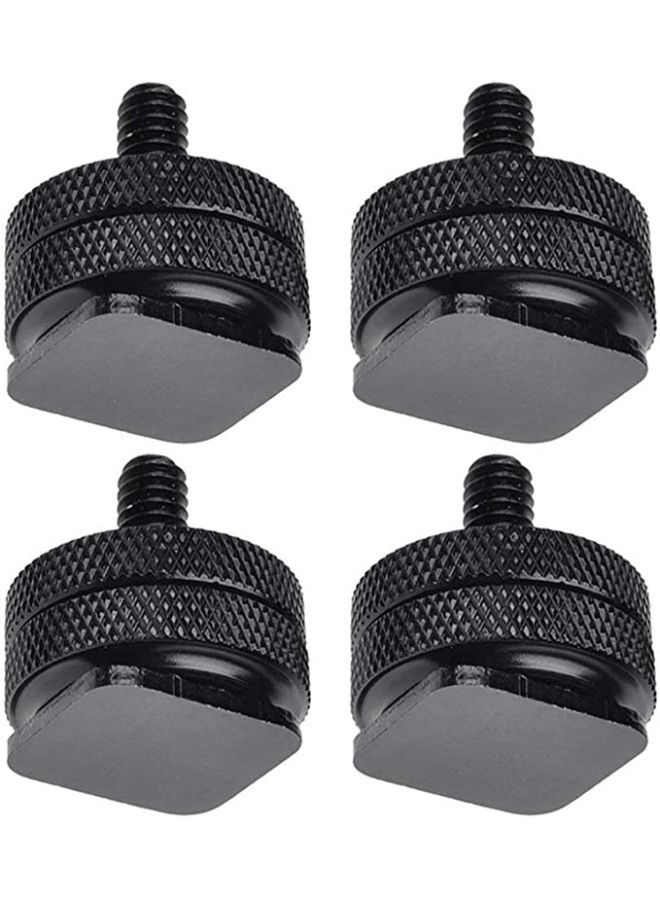 4 Pieces 1/4 Inch Hot Shoe Mount Adapter Tripod Screw for DSLR Camera Rig  - Image 1