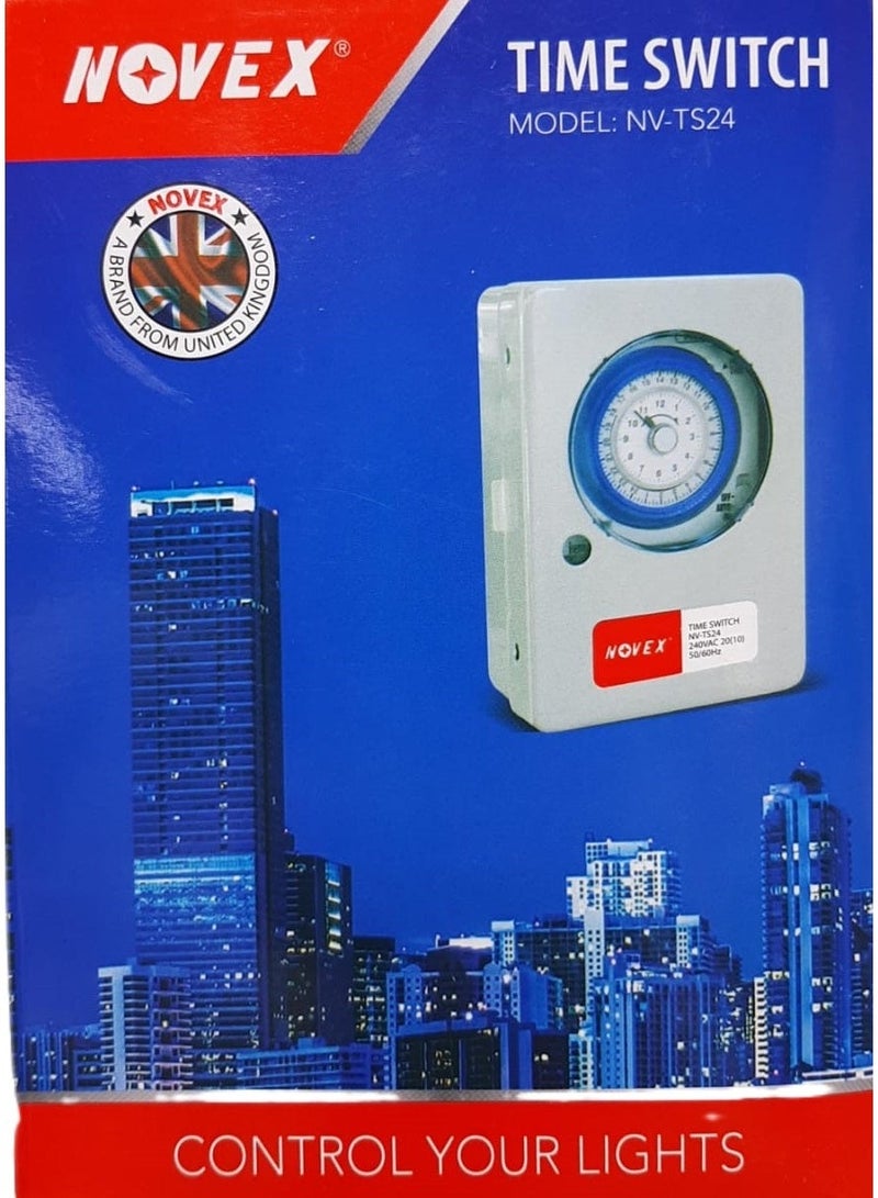 نوفيكس مفتاح مؤقت Novex 30A | التحكم وأتمتة الإضاءة | مؤقت كهربائي عالي الجودة - Image 1