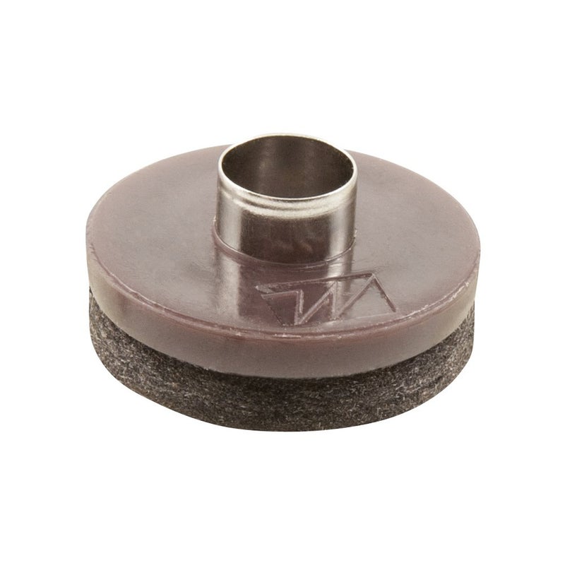 SoftTouch وسادات شعر ثقيلة الوزن مع مسامير للأثاث الخشبي والأسطح الصلبة - عبوة قيمة (20 قطعة) - بني الجوز، دائري 1" و 1.5" - Image 3