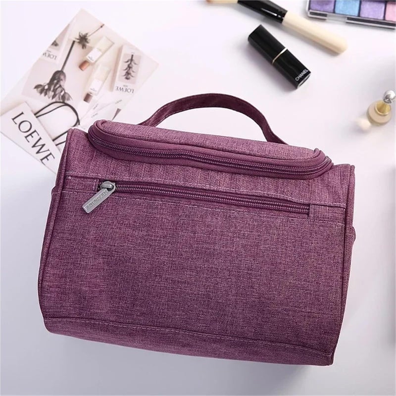 Waterproof Hook Up For Women Cosmetic Bag Travel Organizer Men Makeup Bag Make Up Case Bathroom Toiletry Pouch Wash Neceser(Rose red) - Image 5