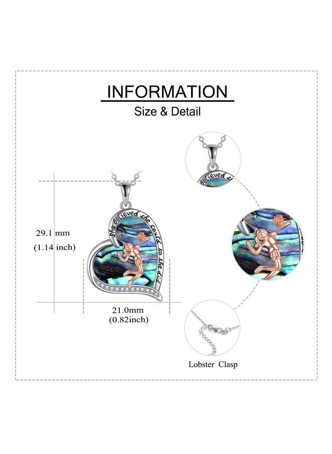 YFN Volleyball Gifts Necklace For Women Girls Sterling Silver Abalone Shell Volleyball Pendant Necklace Inspirational Jewelry For Volleyball Lovers  - Image 4
