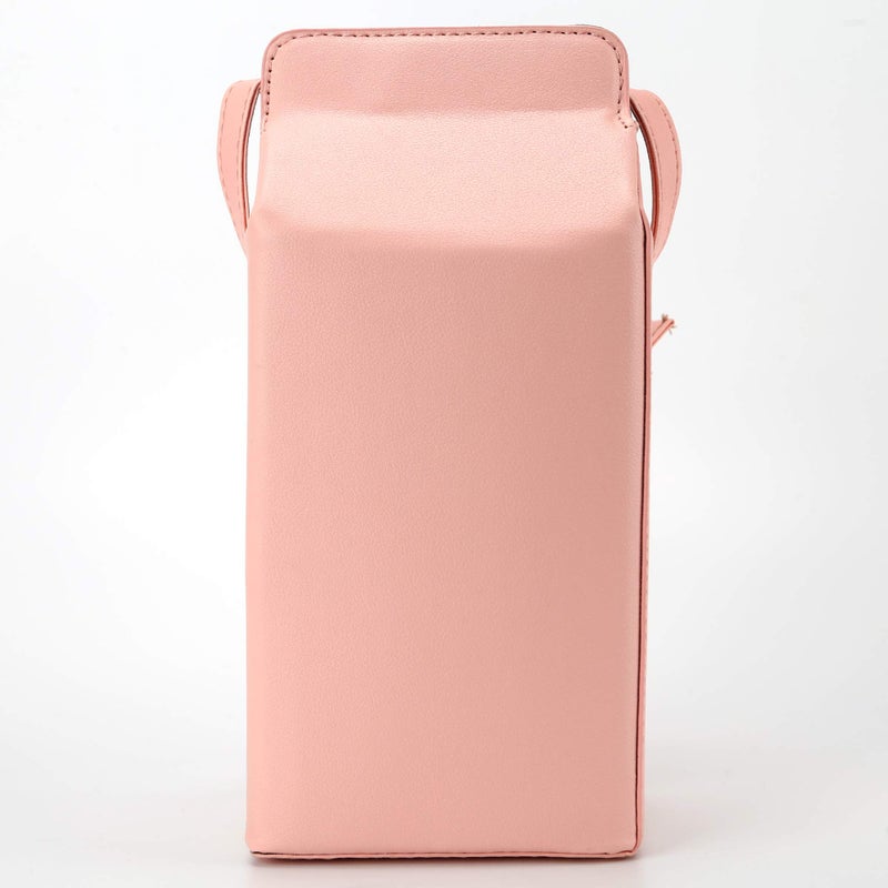 QiMing Strawberry Milk Box CrossBody Purse Bag,PU Phone Shoulder Wallet for Women Girl - Image 4