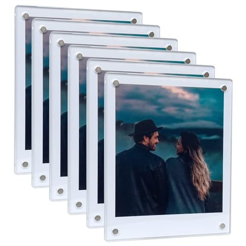 SULEPE Magnetic Polaroid Picture Frame 35x425 Fridge Magnet Frame for Polaroid Now iType600SX70OneStepInstax Wide 300200210 Photo Instant Photo Frame 6Packs 12Panels - Image 1