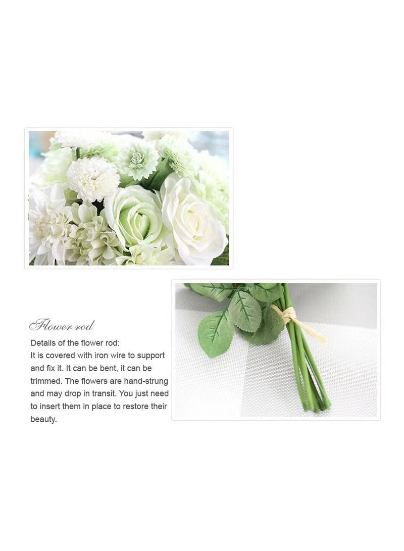 10-Bouquets Simulation Plant Flowers,Artificial Silk Flower,Fake Plant Flower Home Decoration without Vase - Image 3