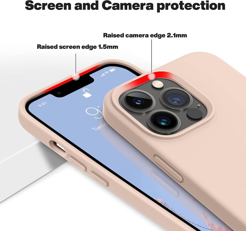 اوتوفلاي حافظة مصممة لـ iPhone 13 Pro Max، حافظة هاتف سيليكون مقاوم للصدمات رفيعة ونحيفة لـ iPhone 13 Pro Max 6.7 بوصة (وردي) - Image 5