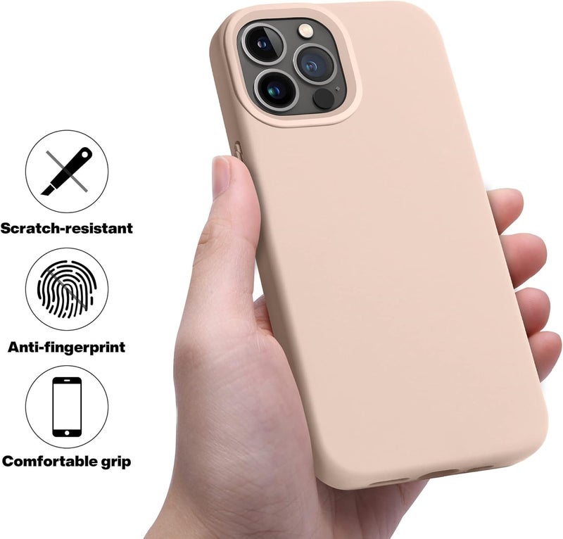 اوتوفلاي حافظة مصممة لـ iPhone 13 Pro Max، حافظة هاتف سيليكون مقاوم للصدمات رفيعة ونحيفة لـ iPhone 13 Pro Max 6.7 بوصة (وردي) - Image 3